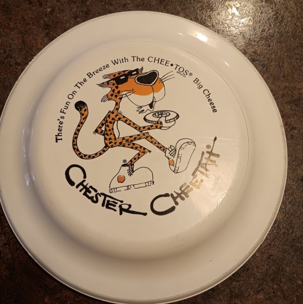 Vintage 80's Chester Cheeta Cheetos Frisbee.